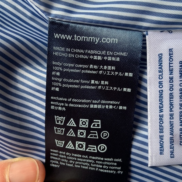 Tommy Hilfiger Navy Moto jacket and drawstring pants set - Picture 5 of 12